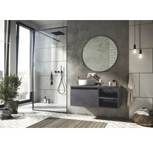 SANOX Badkamermeubelset Frozen 120 cm - wastafel 1 lade met softclose beton antraciet