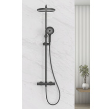 Douchesysteem met hoofd- en handdouche voor wandmontage.