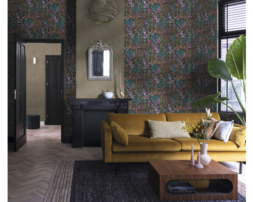 RASCH Vliesbehang 538236 Curiosity bloemen groen/paars RASCH Vliesbehang 538236 Curiosity bloemen groen/paars