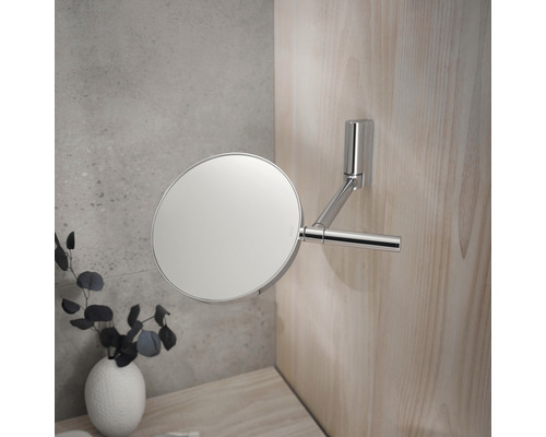 Ronde make-upspiegel voor wandmontage met draaibare arm