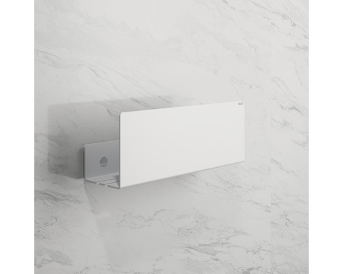Witte wandplank voor de badkamer