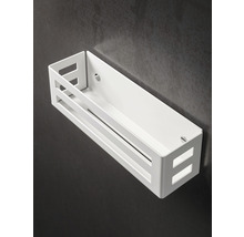 Witte wandplank voor badkameraccessoires