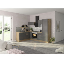 OPTIFIT Hoekkeuken zonder apparatuur Jonte984 antraciet mat 270x60 cm
