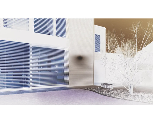 Gevel met horizontale jaloezieën voor ramen