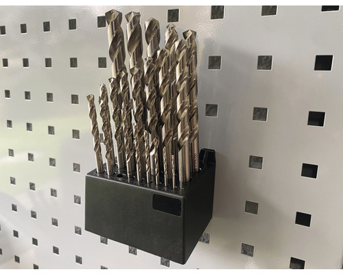 Boorset in houder voor de boormachine