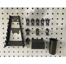 Gereedschapswand accessoireset met haken en houders voor gereedschapsopslag