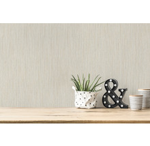 Decoratieve wand met textielbehang in linnenlook