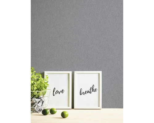 Decoratieve scène met de woorden liefde en adem in lijsten, potplant en limoenen