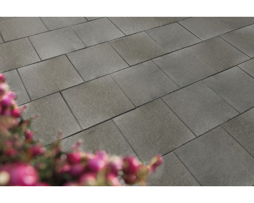 DIEPHAUS Terrastegel Luxury met facet grijs, 40 x 40 x 4 cm