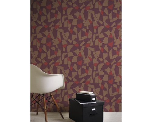 Fotobehang met abstract patroon in de woonkamer