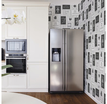 Vliesbehang 106631 Quotes keuken-thema zwart/wit