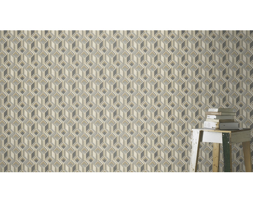 Behang met geometrisch art-decopatroon