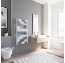 Moderne badkamer met verwarming, bidet en wastafel