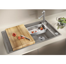 Spoelbak met snijplank, afdruipbak en kraan