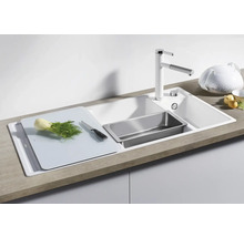 Keuken spoelbak met snijplank, afdruipbak en kraan