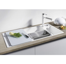 Keuken spoelbak met snijplank, afdruipbak en kraan