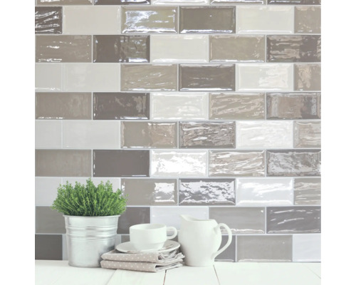 Wandtegels met kop en plant