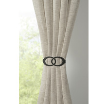 GARDINIA Gordijn embrasse Infinity met magneet zwart 13,5x5,5 cm
