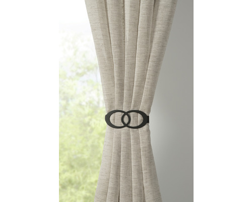 Gordijn met decoratieve embrasse