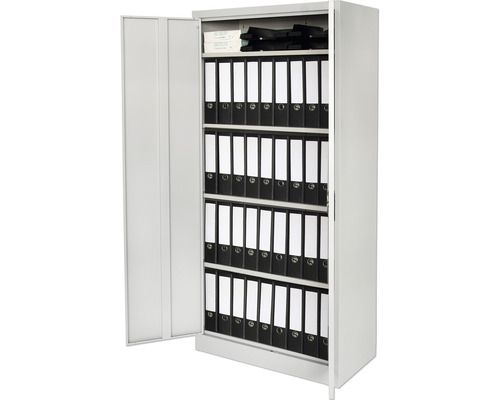 Stalen kast met ordners op kantoor