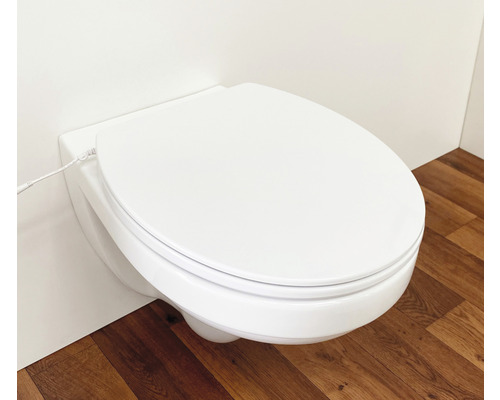 Wandcloset met gesloten toiletdeksel