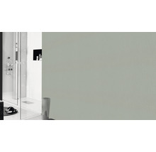 Moderne badkamer met inloopdouche en grijze muur