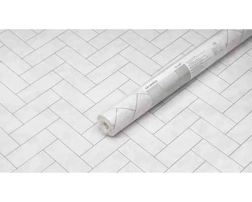 Rol vinyl vloerbedekking met visgraatmotief