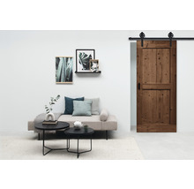 BARNDOOR set op maat vintage bruin mid-bar + spaak rail-thumb-0