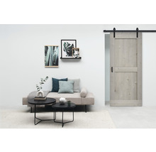 BARNDOOR set op maat vintage grijs mid-bar + basic rail-thumb-0