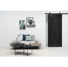 BARNDOOR set op maat vintage zwart x-brace + basic rail-thumb-0