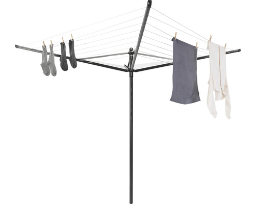 Draaibaar wasrek met wasgoed