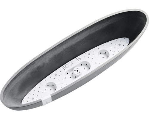 Ecopots plantenbak in langwerpige vorm met irrigatie-inzetstuk