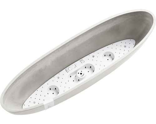 Bootvormige plantenbak met watergeefsysteem