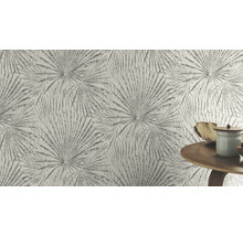 Behang met palmenbladdessin