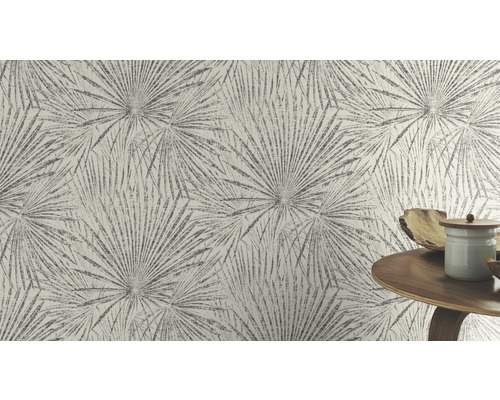 Behang met palmenbladdessin