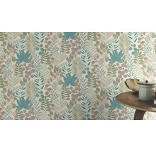 Behang met plantenmotief