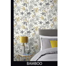 Slaapkamer met bamboe behang