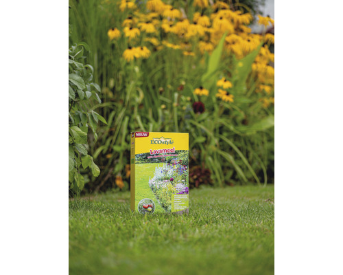 ECOstyle Lavameel verpakking in tuin voor bloemen
