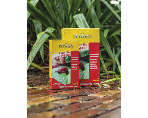 Twee verpakkingen EcoStyle Escar-Go slakkenkorrels