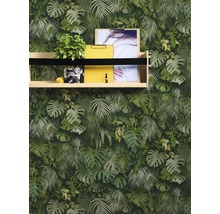 Fotobehang met jungle motief en plank