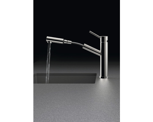 Keukenkraan met uittrekbare sproeier en waterstraal