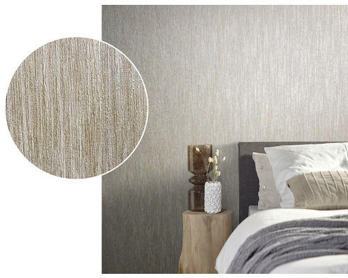 Slaapkamer met patroonbehang