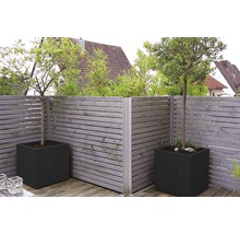 PALATINO Plantenbak Nora antraciet gecoat metaal 50x50x50 cm