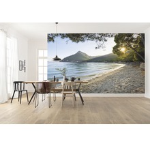 Kamer met fotobehang van een kustlandschap met strand
