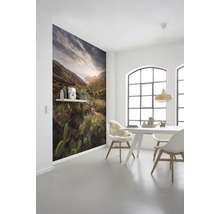 Eetkamer met foto van berglandschap met cactussen