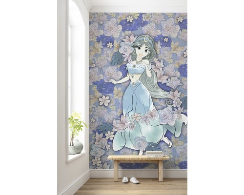 Kamer met blauw bloemenbehang en Jasmine motief