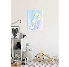 Illustratie van een beer en een maan in de kinderkamer