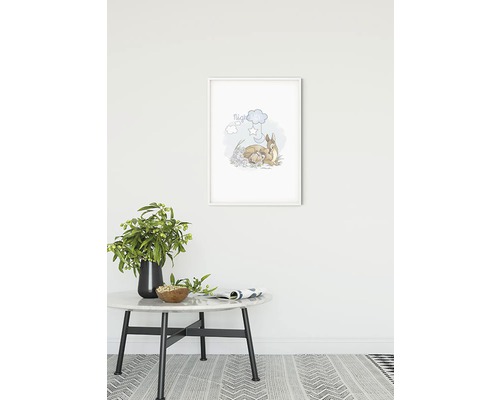 Ingelijste poster met Bambi-motief in de kinderkamer