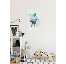 Kinderkamer met schilderij van een dansende vrouw in een lijst aan de muur