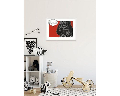 Decoratieve kinderkamer met Star Wars muurschildering van Darth Vader